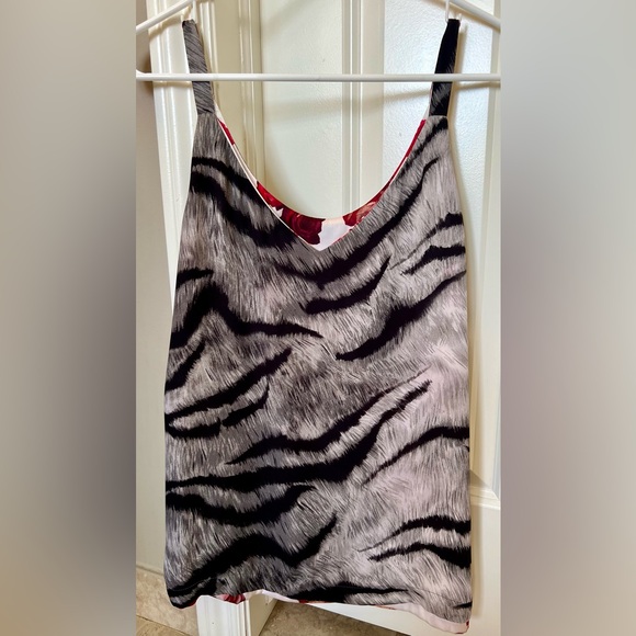 WHBM reversible tank with two necklines and two prints.  Size Small. - Picture 4 of 7